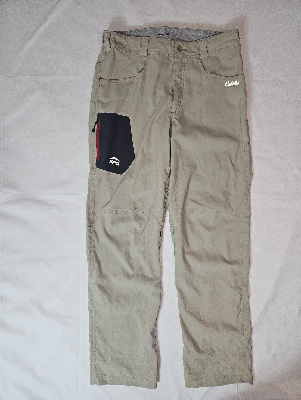 Cabelas Mens L 34 Outdoor Hiking Fishing Tan XPG Cool Phase Pants British Khaki